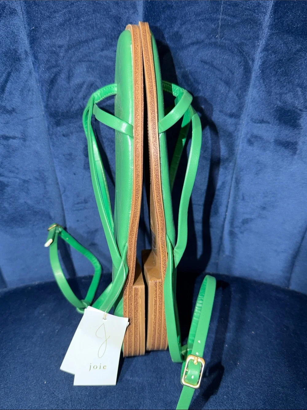 Joie Strappy Green Ankle-Wrap Women's Sandals Size 7.5 NWT - Picture 5 of 6